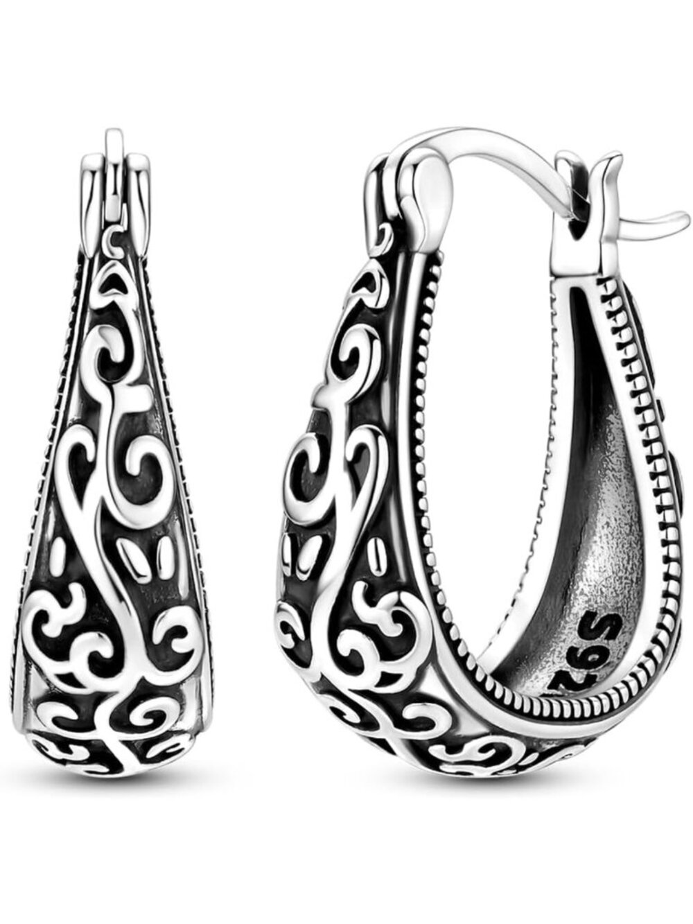Chic Vintage Filigree Hoop Earrings | Elegant Jewelry for Women